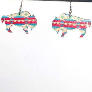 Aztec Buffalo earrings